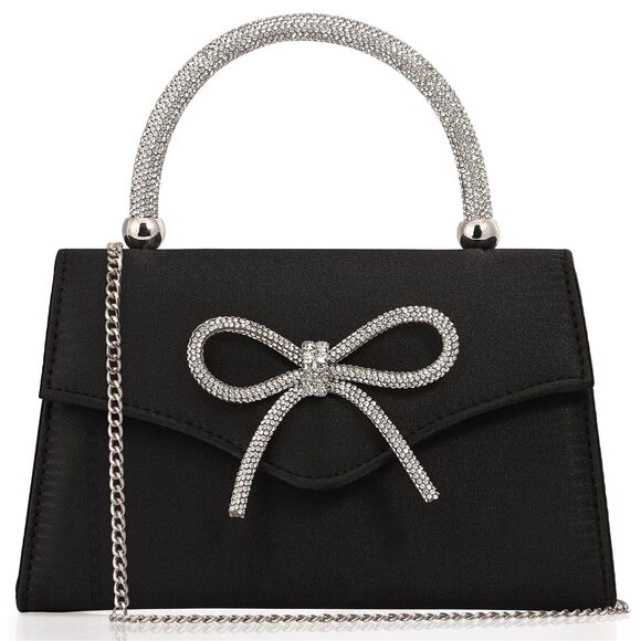 Vеnоlіnе Handbags - 7830 Sparkling Evening Clutch Purse ,Rhinestone Bow Top Handle Party